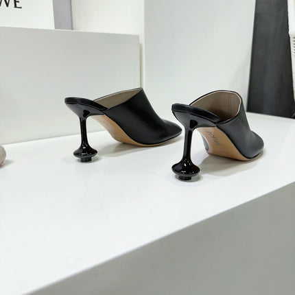 LW TOY MULE 95 BLACK CALFSKIN