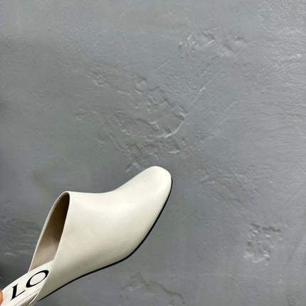 LW TOY MULE 55 WHITE CALFSKIN