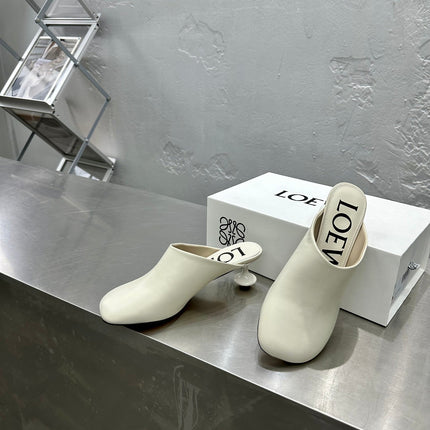 LW TOY MULE 55 WHITE CALFSKIN