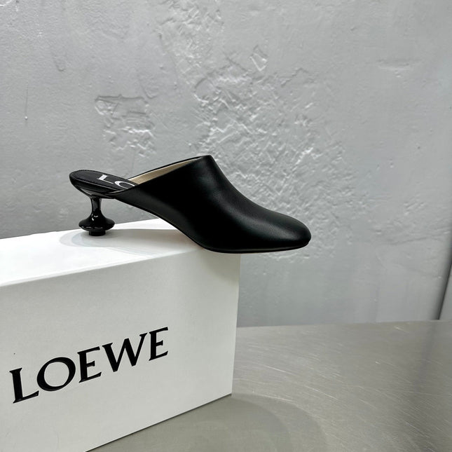 LW TOY MULE 55 BLACK CALFSKIN