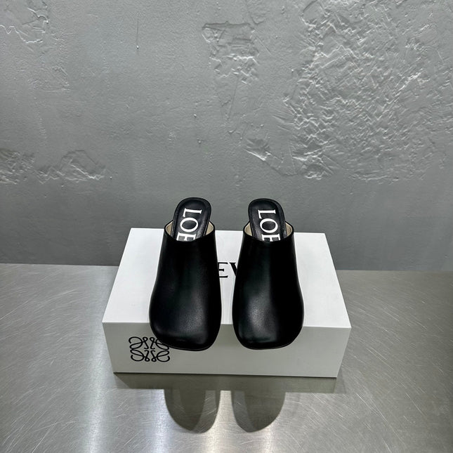 LW TOY MULE 55 BLACK CALFSKIN