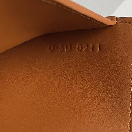 TRIPHOME 10 TRIFOLD WALLET CALFSKIN CINNAMON BROWN