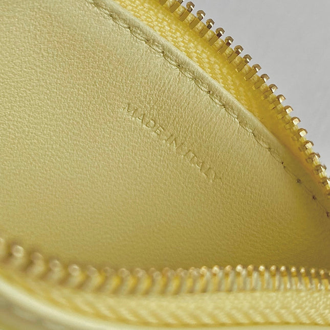 TRIOMPHE 9 WALLET TWO-IN-ONE YELLOW PASTEL CALFSKIN