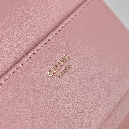 TRIOMPHE 9 WALLET TWO-IN-ONE PINK PASTEL CALFSKIN