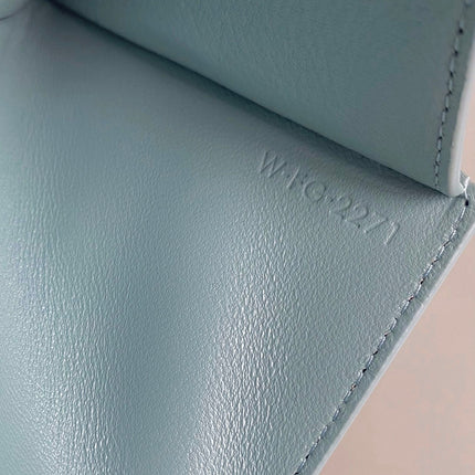 TRIOMPHE 9 WALLET TWO-IN-ONE GLACIER BLUE CALFSKIN