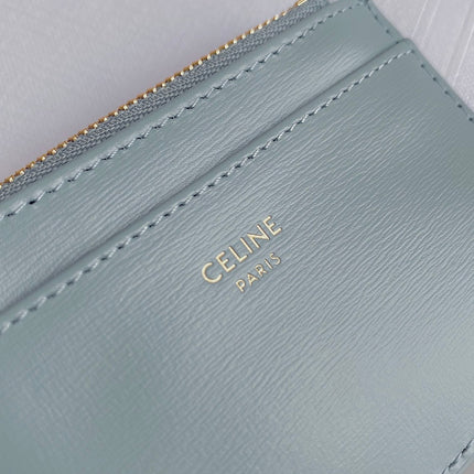TRIOMPHE 9 WALLET TWO-IN-ONE GLACIER BLUE CALFSKIN