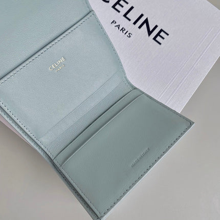 TRIOMPHE 9 WALLET TWO-IN-ONE GLACIER BLUE CALFSKIN