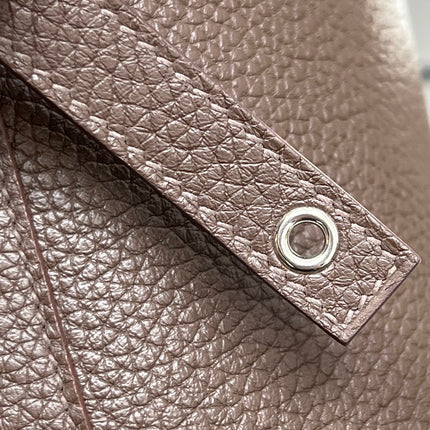 HM PICOTIN LOCK 18 CHOCOLATE CALFSKIN