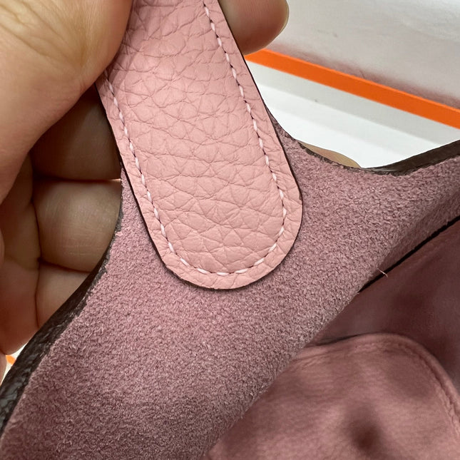 HM PICOTIN LOCK 18 BABY PINK CALFSKIN