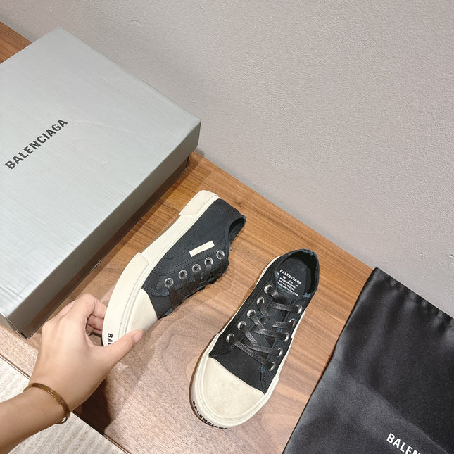 BALENCIAGA 25S SNEAKER IN BLACK CANVAS