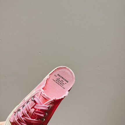 BALENCIAGA 25S SPORT CLOGS IN PINK CANVAS