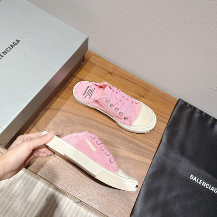 BALENCIAGA 25S SPORT CLOGS IN PINK CANVAS