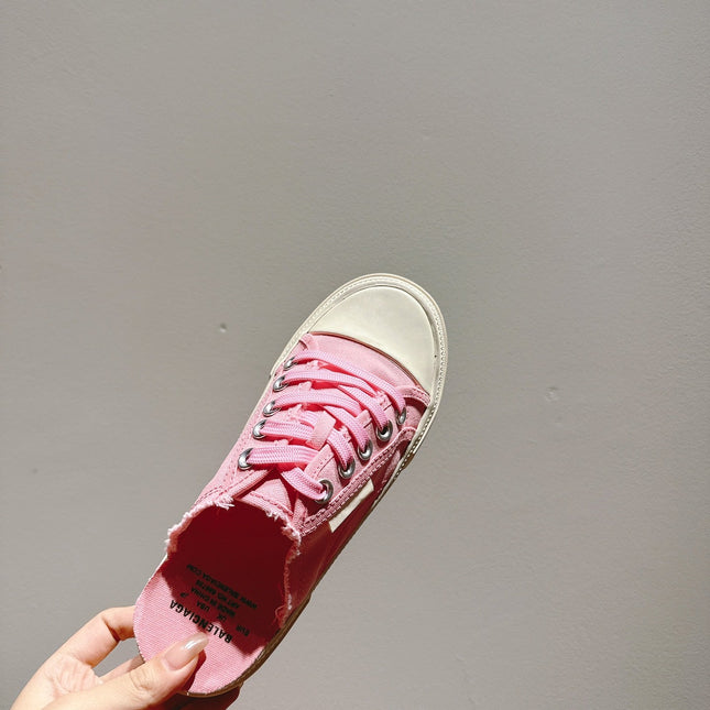 BALENCIAGA 25S SPORT CLOGS IN PINK CANVAS