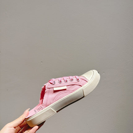 BALENCIAGA 25S SPORT CLOGS IN PINK CANVAS
