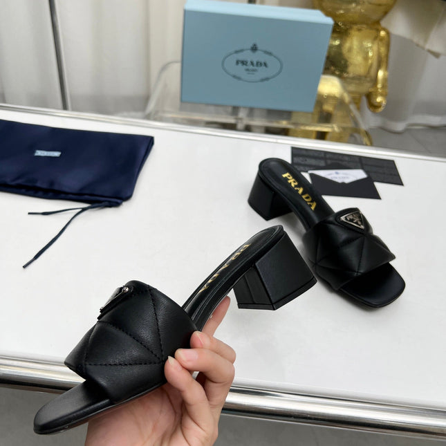 PRA EMBROIDERED SANDALS 45 BLACK LAMBSKIN