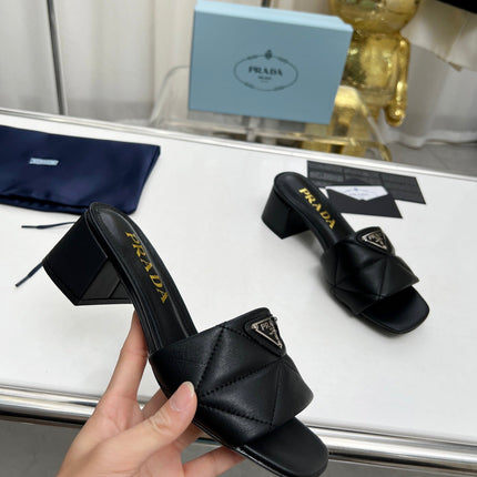 PRA EMBROIDERED SANDALS 45 BLACK LAMBSKIN