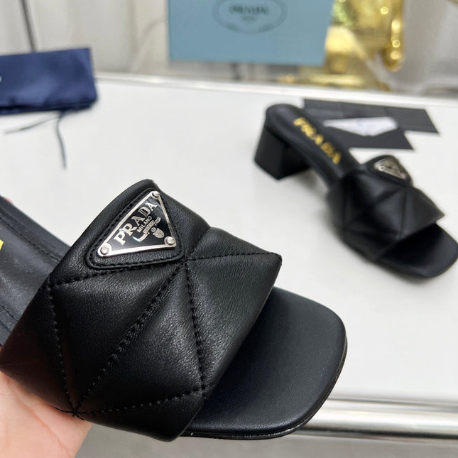 PRA EMBROIDERED SANDALS 45 BLACK LAMBSKIN