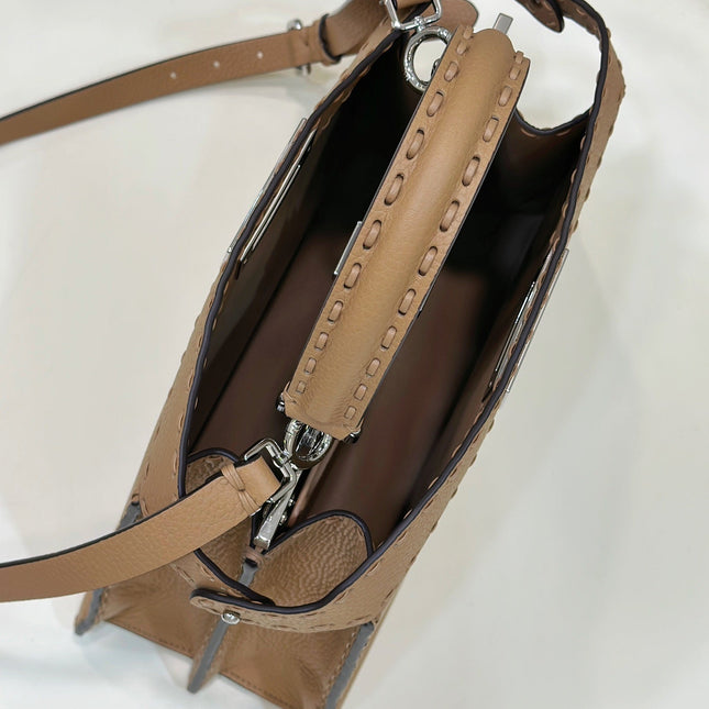 PEEKABOO ISEEU 33 IN CIDER BROWN GRAINED CALFSKIN SILVER HARDWARE