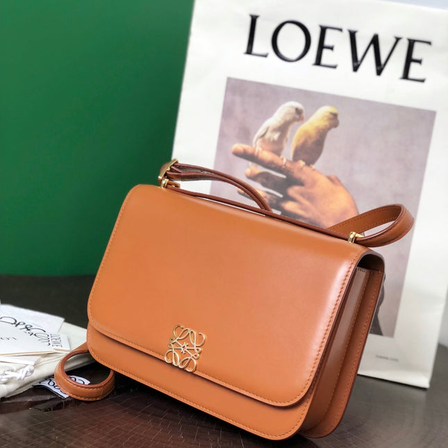 LOE GOYA BAG 23 IN WARM DESERT SILK CALFSKIN