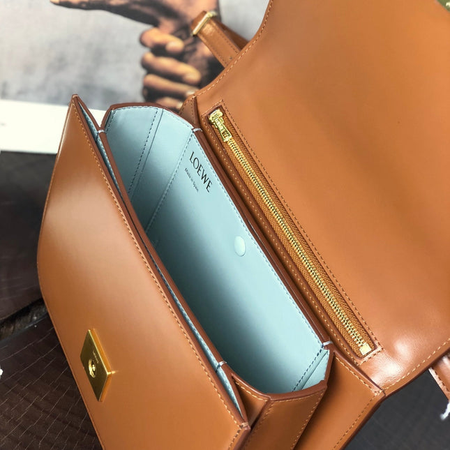 LOE GOYA BAG 23 IN WARM DESERT SILK CALFSKIN