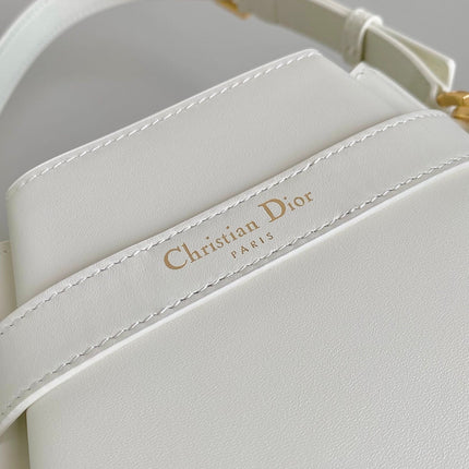 MEDIUM C'EST 24 IN WHITE CD-EMBOSSED CALFSKIN