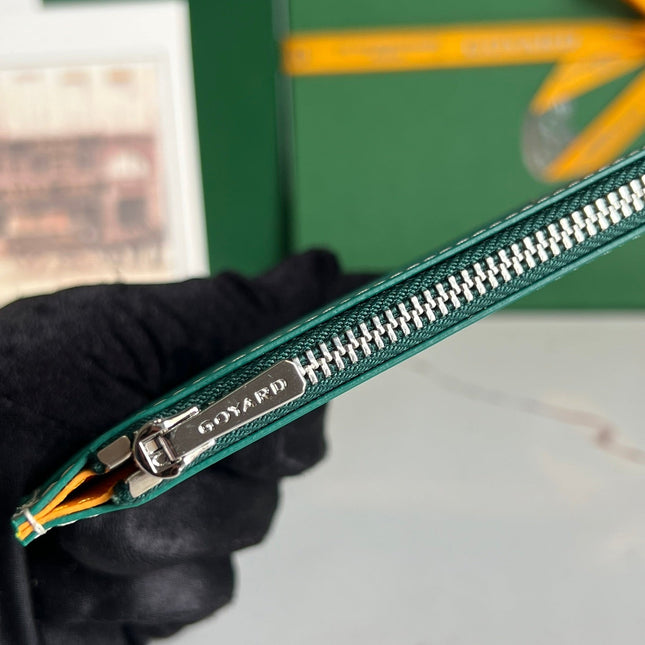 INSERT LOUISE 21 IN GREEN GOYARDINE CANVAS