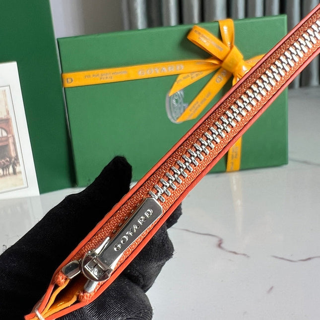 INSERT LOUISE 21 IN RED ORANGE GOYARDINE CANVAS