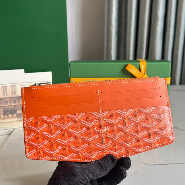 INSERT LOUISE 21 IN RED ORANGE GOYARDINE CANVAS