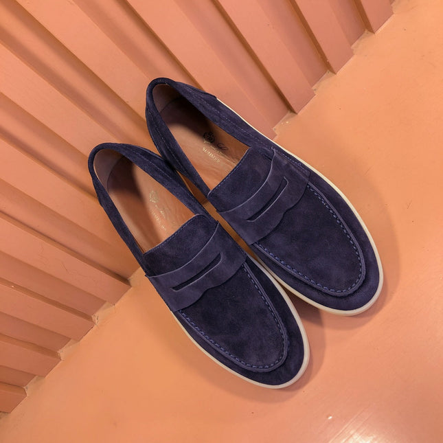 LP RETRO SUMMER WALK LOAFERS DENIM SUEDE