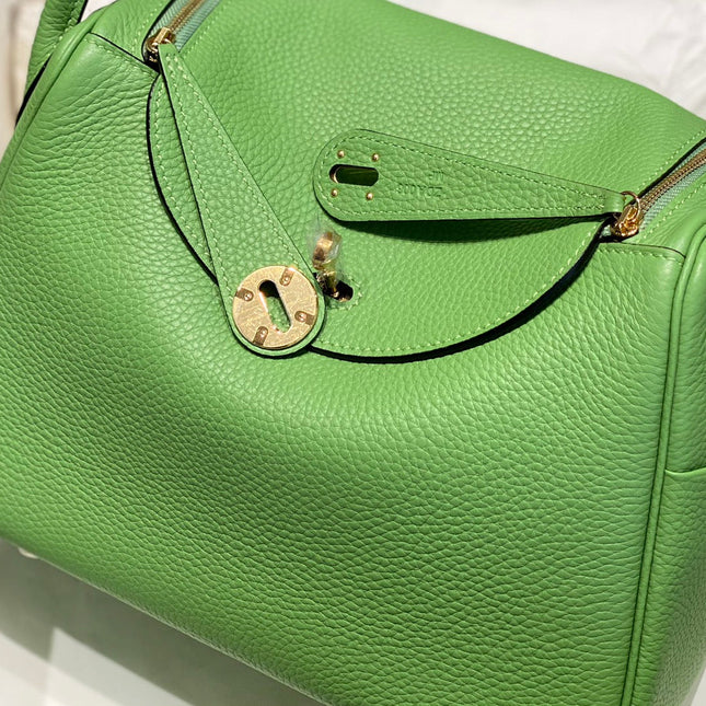 HM LINDY 30 BAG KELLY GREEN CALFSKIN