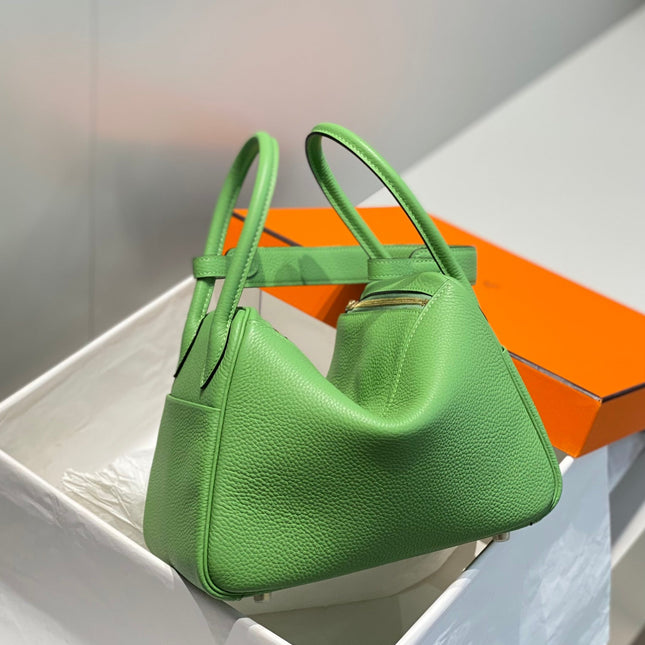 HM LINDY 30 BAG KELLY GREEN CALFSKIN