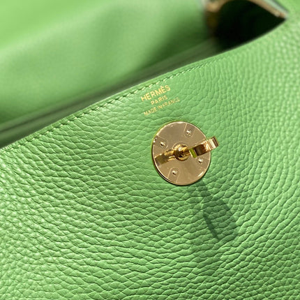 HM LINDY 26 BAG KELLY GREEN CALFSKIN