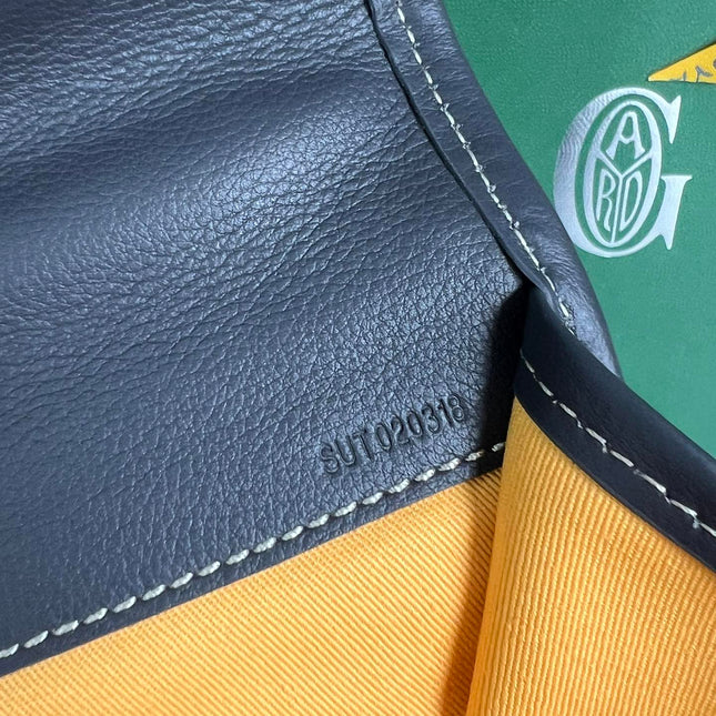 SAINT LÉGER BACKPACK 35 IN BLACK GOYARDINE CANVAS AND CALFSKIN WITH CARTOON PATCH