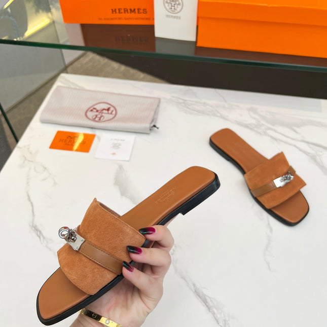 Giulia Sandal Tan Suede Tan Calfskin