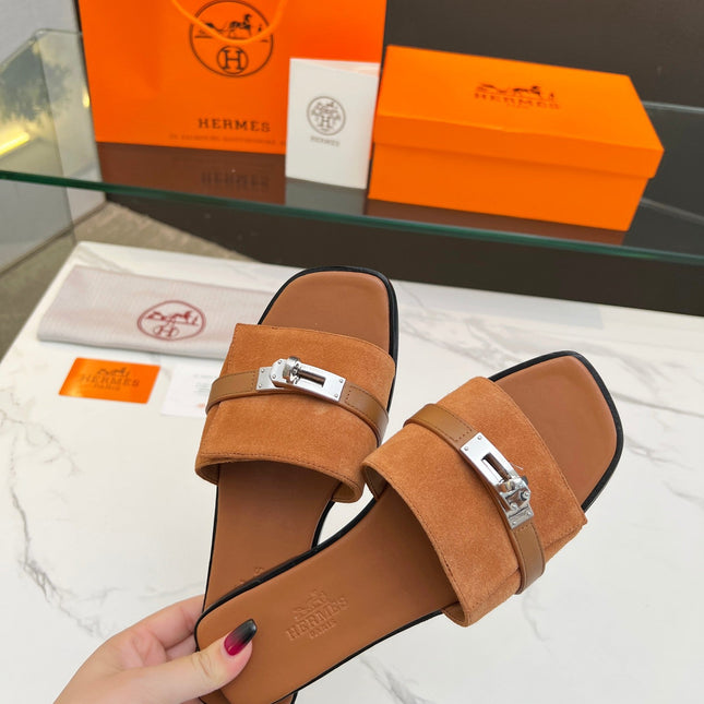 Giulia Sandal Tan Suede Tan Calfskin