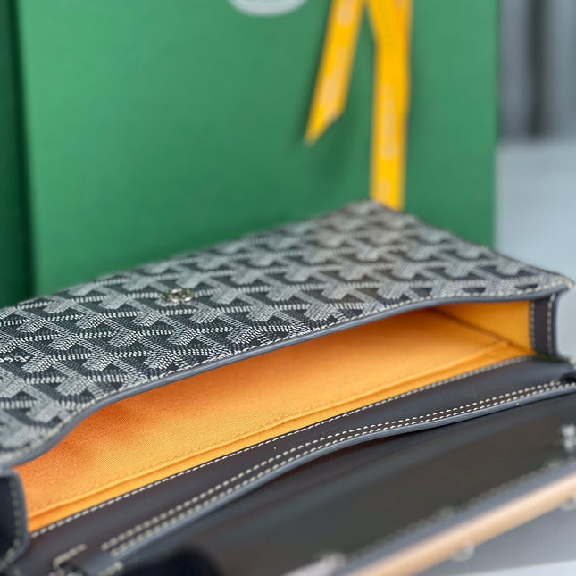 MONTE-CARLO PM CLUTCH 25 IN GRAY GOYARDINE CANVAS