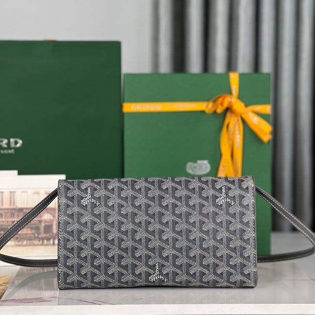 MONTE-CARLO PM CLUTCH 25 IN GRAY GOYARDINE CANVAS