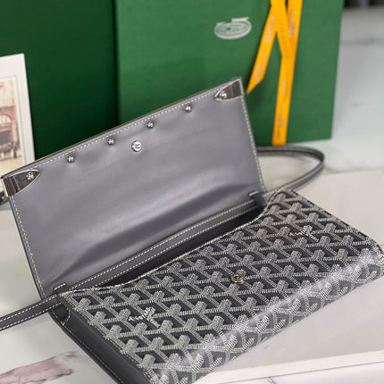 MONTE-CARLO PM CLUTCH 25 IN GRAY GOYARDINE CANVAS