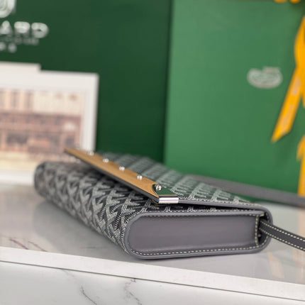 MONTE-CARLO PM CLUTCH 25 IN GRAY GOYARDINE CANVAS