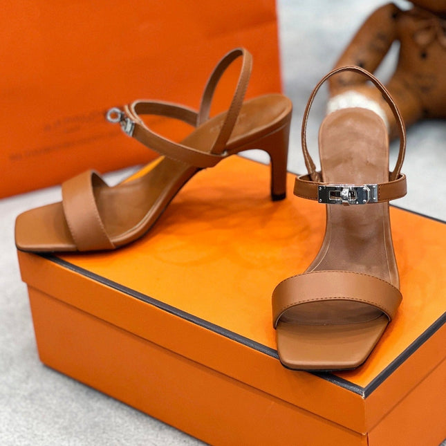 Glamour 75 Sandal Brown Leather