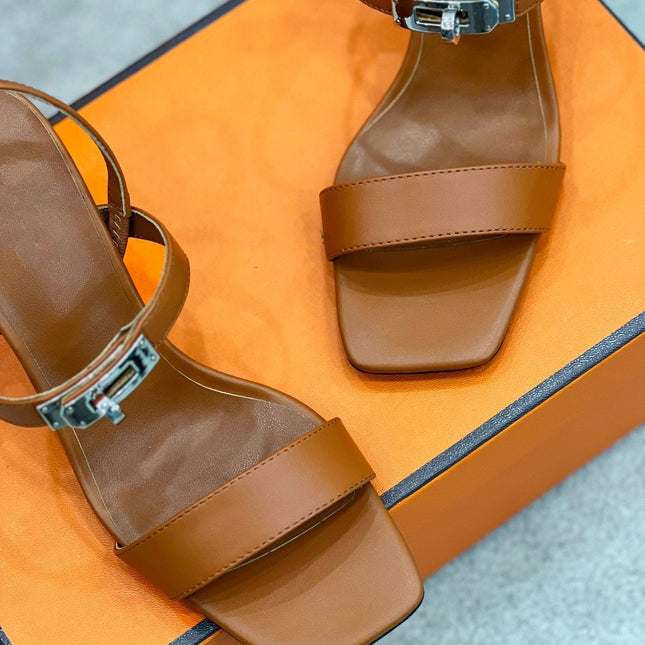 Glamour 75 Sandal Brown Leather