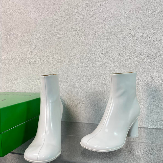 ATOMIC ANKLE BOOT IN WHITE CALFSKIN 75 MM