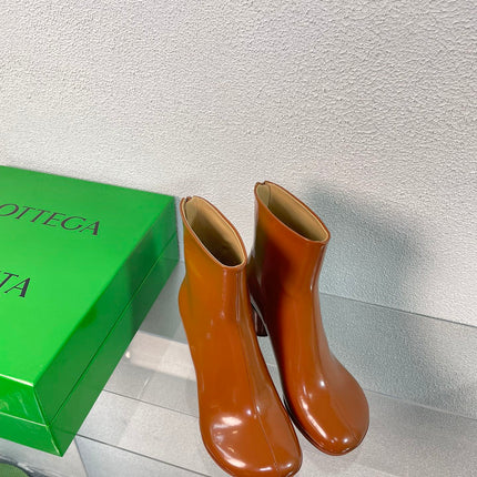 ATOMIC ANKLE BOOT IN BRONZE BROWN CALFSKIN 75 MM