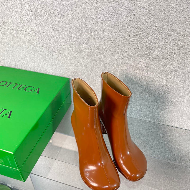 ATOMIC ANKLE BOOT IN BRONZE BROWN CALFSKIN 75 MM