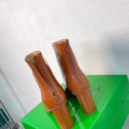 ATOMIC ANKLE BOOT IN BRONZE BROWN CALFSKIN 75 MM