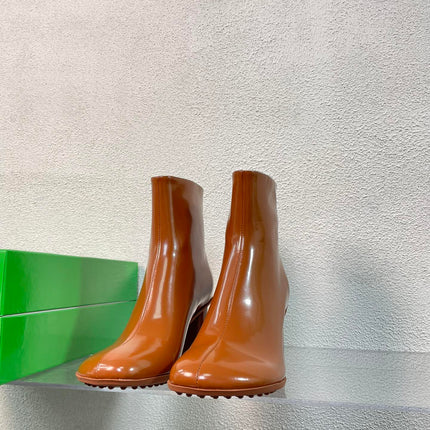 ATOMIC ANKLE BOOT IN BRONZE BROWN CALFSKIN 75 MM