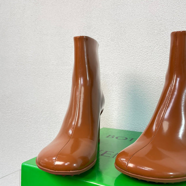 ATOMIC ANKLE BOOT IN BRONZE BROWN CALFSKIN 75 MM