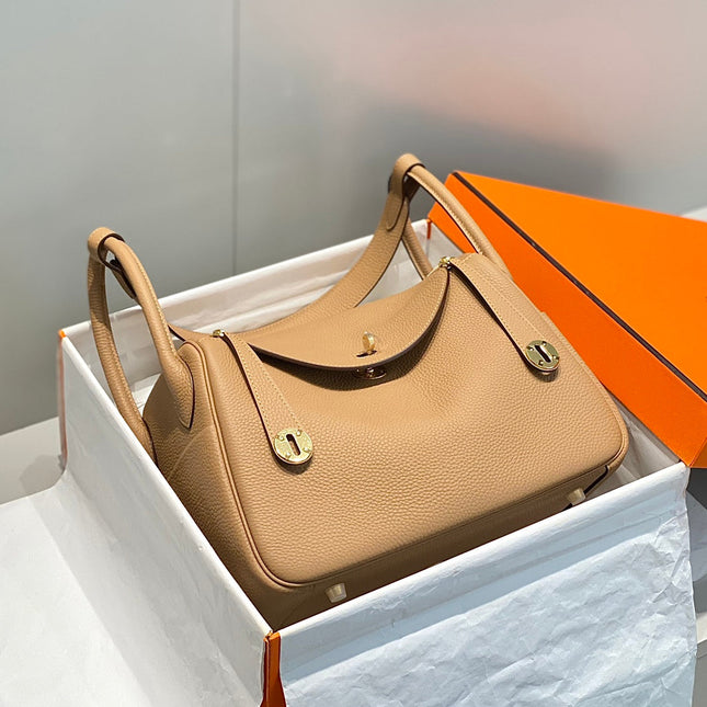 HM LINDY 30 BAG CAMEL CALFSKIN