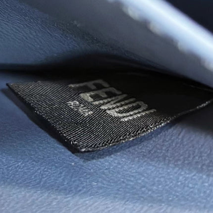 PEEKABOO ISEEU 27 IN BLUE BAYOUX INTERLACED CALFSKIN SILVER HARDWARE