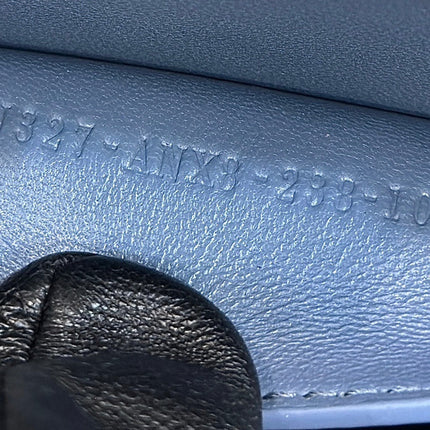 PEEKABOO ISEEU 27 IN BLUE BAYOUX INTERLACED CALFSKIN SILVER HARDWARE